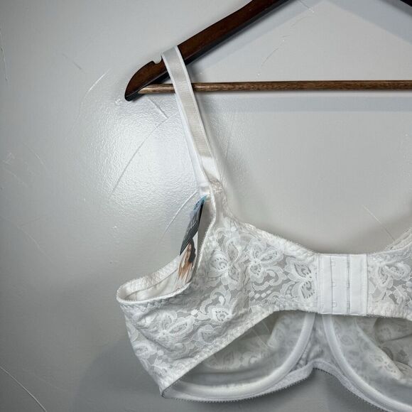 Bali Stretch Lace Underwire Bra Size 42C White NWT Sexy - Picture 10 of 16